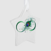Symbole de l'infini avec plume de paon (devant)