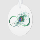 Symbole de l'infini avec plume de paon (devant)