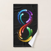 Symbole de l'infini des comètes arc-en-ciel (Serviette à main)