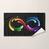 Symbole de l'infini des comètes arc-en-ciel (Serviette à main)