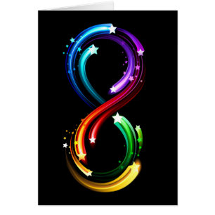 Symbole de l'infini des comètes arc-en-ciel
