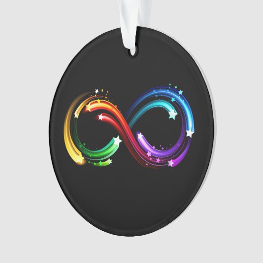 Symbole de l'infini des comètes arc-en-ciel (devant)