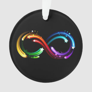 Symbole de l'infini des comètes arc-en-ciel