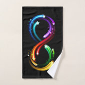 Symbole de l'infini des comètes arc-en-ciel (Serviette à main)