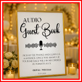 Symbole de mariage élégant du livre d'or audio