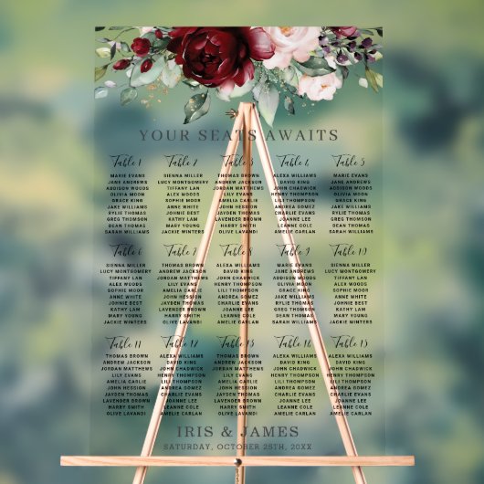 Symbole de mariage floral Burgundy Blush (Neutre)