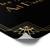 Symbole de Mariage personnalisé Art déco or noir (Coin)