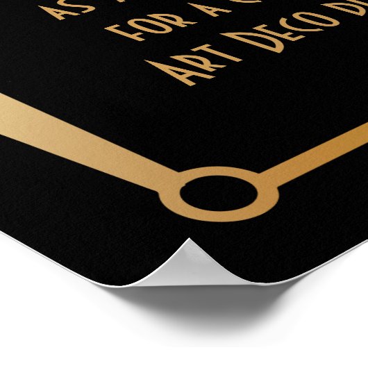 Symbole de Mariage personnalisé Art déco or noir (Coin)