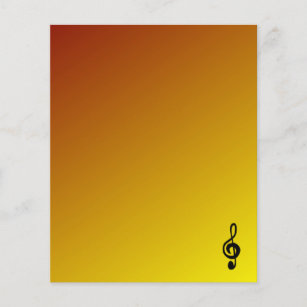 Symbole de musique Orange Treble Clef Papier de sc