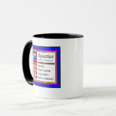 Symbole de naissance Aquarius Mug (Devant gauche)