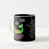Symbole de naissance de Capricorne Zodiac Mug (Devant gauche)