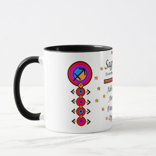 Symbole de naissance Sagittarius Totem Mug (Gauche)