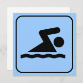 Symbole de natation Invitation (Devant / Derrière)