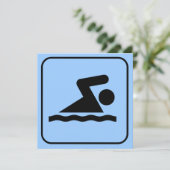 Symbole de natation Invitation (Debout devant)