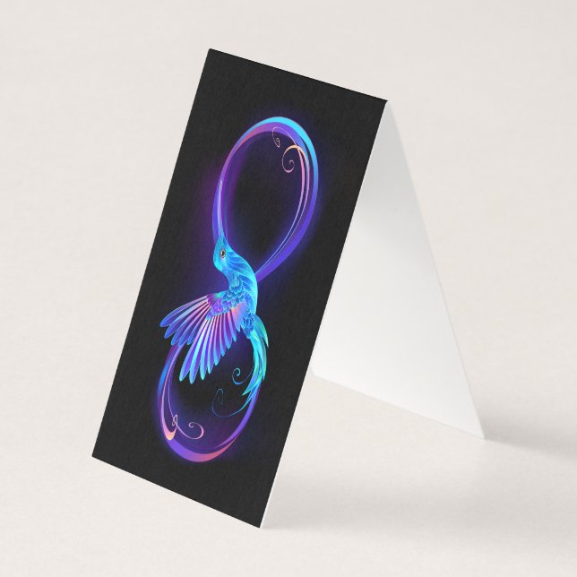 Symbole de Neon Infinity par Glowing Hummingbird (Back)