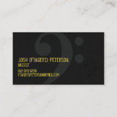 Symbole de nettoyage de basse. Carte de visite de  (Dos)