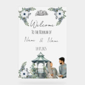 Symbole de Nikkah acrylique floral islamique (Recto)