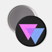 Symbole de noeud Bi Rond Magnet noir (Recto/Verso)