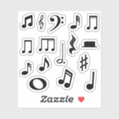 Symbole de notation de musique Sticker Pack (Feuille)