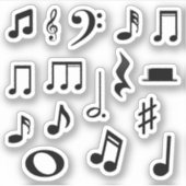 Symbole de notation de musique Sticker Pack (Devant)