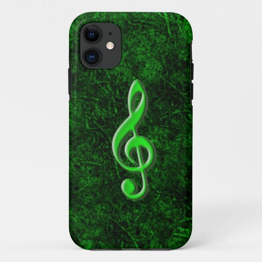 Symbole de note musique verte iPhone 5 Coque (Dos)