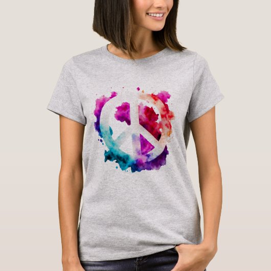 Symbole de paix aquarelle T-shirt (Devant)
