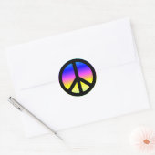Symbole de paix arc-en-ciel rose Stickers (Enveloppe)