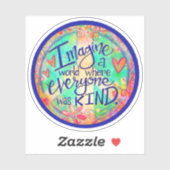 Symbole de paix du monde entier Sticker d'assez gr (Feuille)