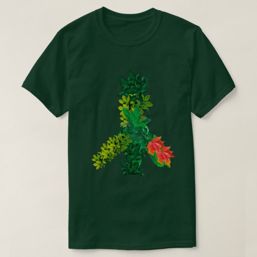 SYMBOLE DE PAIX Floral T-shirt (Design devant)