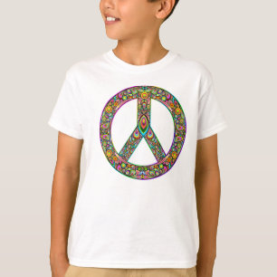 Symbole de paix Psychédélique Art Design T-shirt