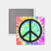 Symbole de paix Tie Dye Magnet de conception (Recto/Verso)