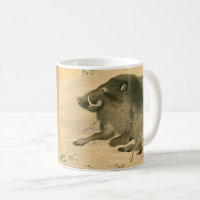 Symbole de peinture de sanglier Cochon année Mug