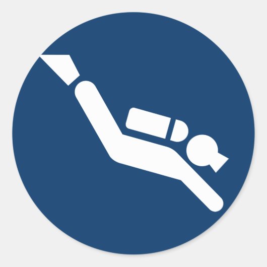 Symbole de plongée sous-marine Sticker (Devant)