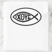 Symbole de poisson Ichthus Stickers pare-chocs ova (Sac)