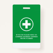 Symbole de premiers soins, badge Médicale photo (Dos)