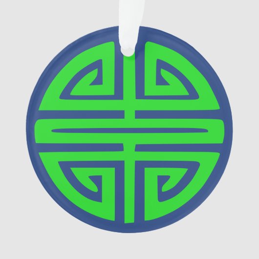 symbole de prospérité chinois vert (devant)