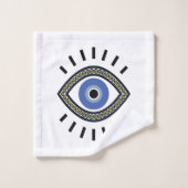 Symbole de protection contre les yeux mal, oeil bl (Gant de toilette)