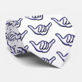 Symbole de shaka bleu cravate (Roulé)