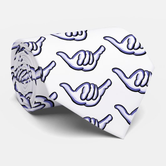 Symbole de shaka bleu cravate (Roulé)