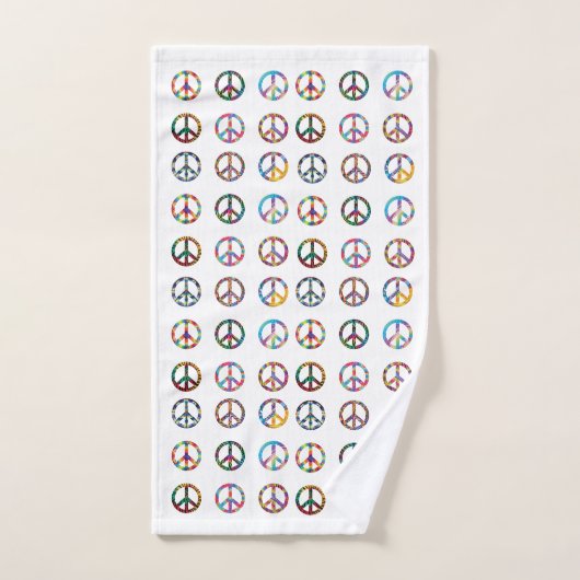Symbole de signes de paix Ensemble de salles de ba (Serviette à main)