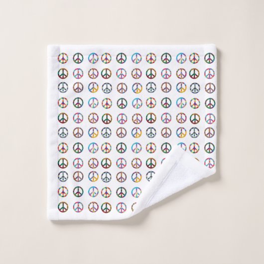 Symbole de signes de paix Ensemble de salles de ba (Gant de toilette)