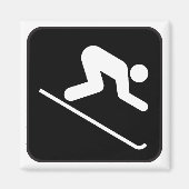 Symbole de ski alpin aimant (Devant)