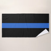Symbole de solidarité de la police sur le drapeau (Serviette de bain)