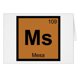 Symbole de table périodique Ms - Mesa Arizona Chim