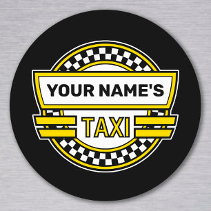 Symbole de taxi personnalisé Sticker rond classiqu