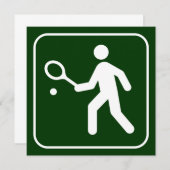 Symbole de tennis Invitation (Devant / Derrière)