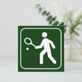 Symbole de tennis Invitation (Debout devant)