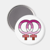 Symbole de venus de la fierté lesbienne aimant (Recto/Verso)