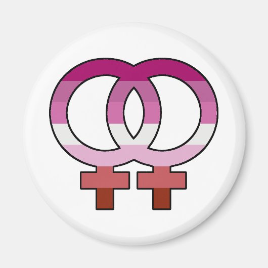 Symbole de venus de la fierté lesbienne aimant (Devant)