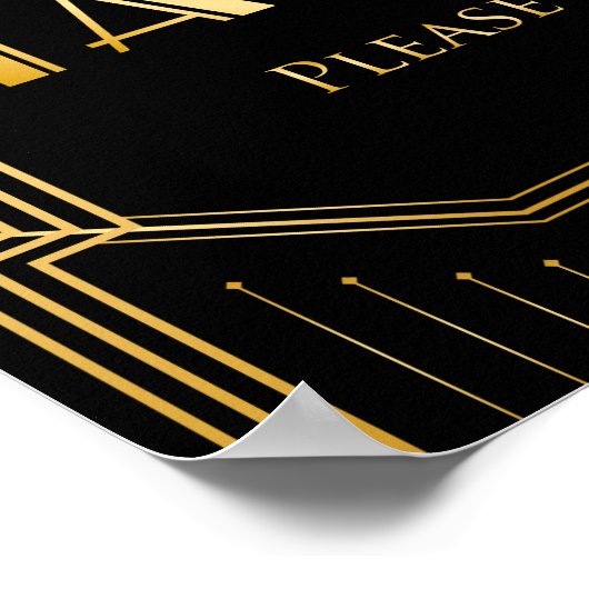 Symbole des faveurs de mariage | Gatsby Art Déco (Coin)